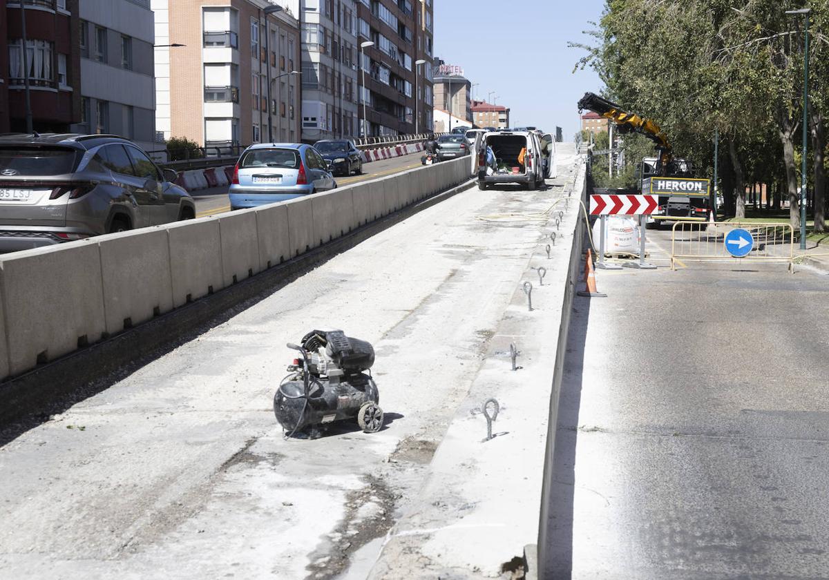 Obras en el viaducto de Arco de Ladrillo.