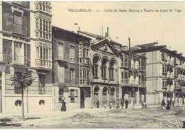 Calle de María de Molina y Teatro Lope de Vega a finales del siglo XIX.