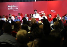 Tudanca, este jueves en su intervención en el comité autonómico de los socialistas.