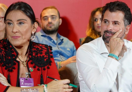 Ana Sánchez y Luis Tudanca en el comité regional que el jueves aprobó las primarias del PSOE regional que ha anulado Ferraz.