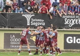 Celebración del gol de Berlanga.