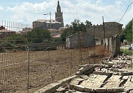 Tapia derribada el 31 de agosto por lo fuertes vientos.