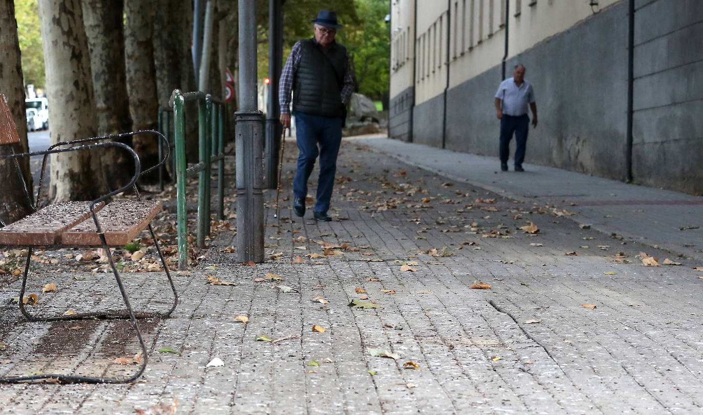 Tramo de la avenida de la Constitución más afectado.