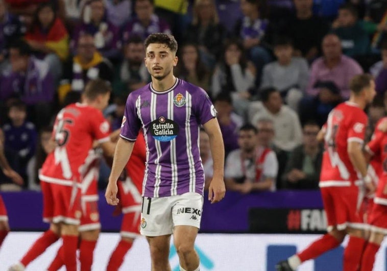 Raúl Moro, en la segunda parte ante el Rayo Vallecano