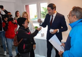 El consejero de Medio Ambiente, Juan Carlos Suárez-Quiñones, este martes durante la entrega de viviendas de promoción pública en Soria.