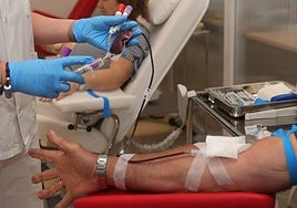 Imagen de archivo de donaciones de sangre.