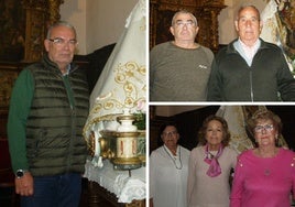 A la izquierda, José María Salamanqués. A la derecha, Javier Yuguero y Luis Martín; y Rosa Villar, Pilar García y Mari Luz Gimeno.