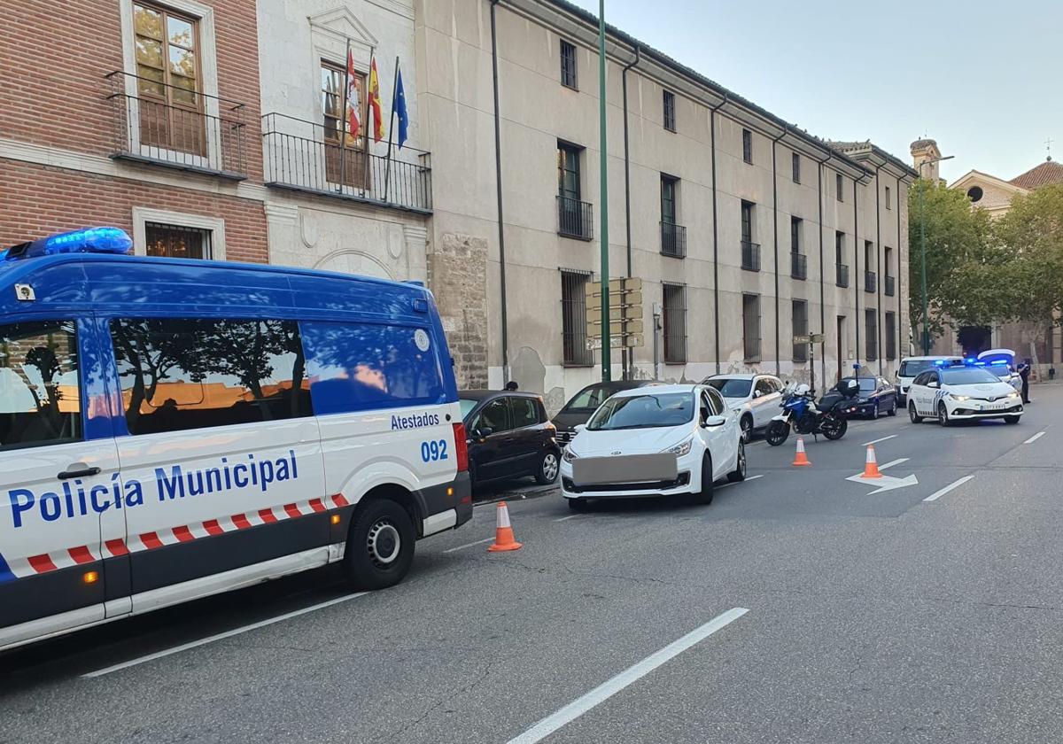 Uno de los controles desplegados el pasado fin de semana por la Policía Local de Valladolid.