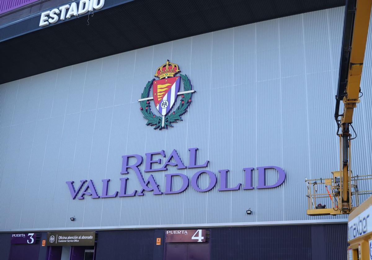 Trabajos de mejora del exterior del Estadio José Zorrilla.