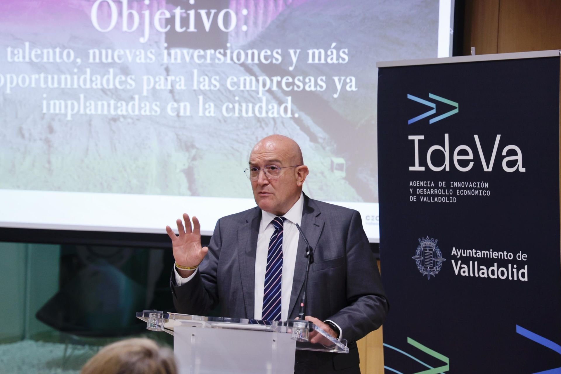 Jesús Julio Carnero, durante la presentación de 'Valladolid Now'.