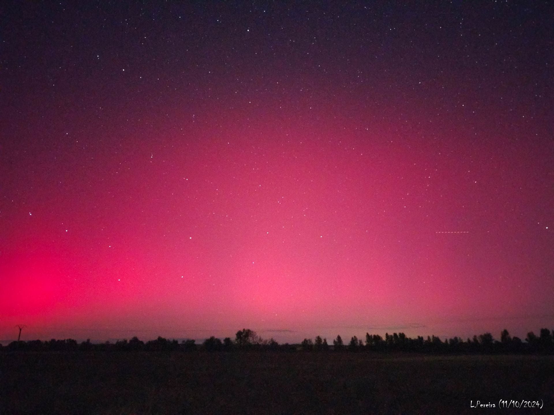 Frómista también fue testigo de la aurora boreal