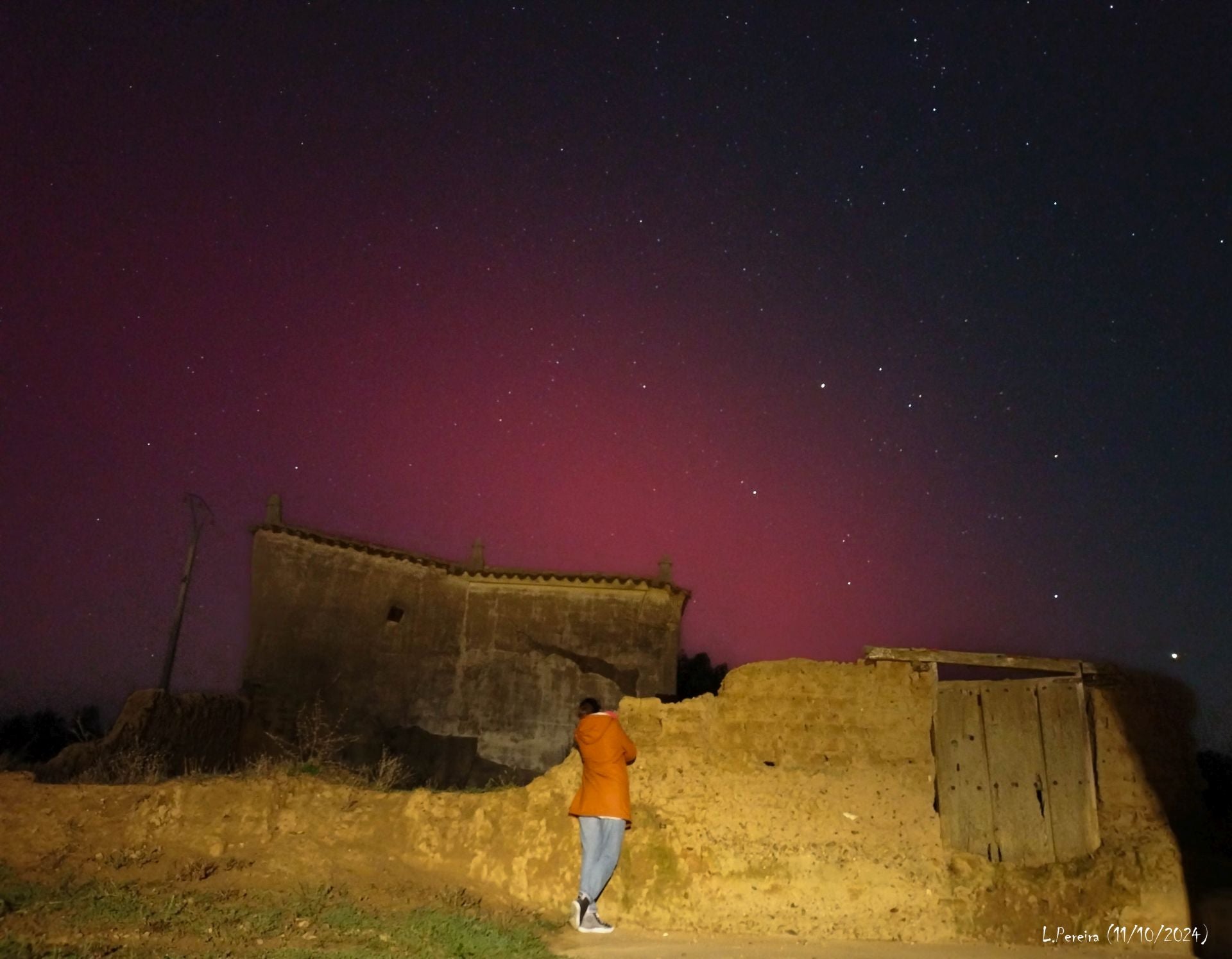 Frómista también fue testigo de la aurora boreal