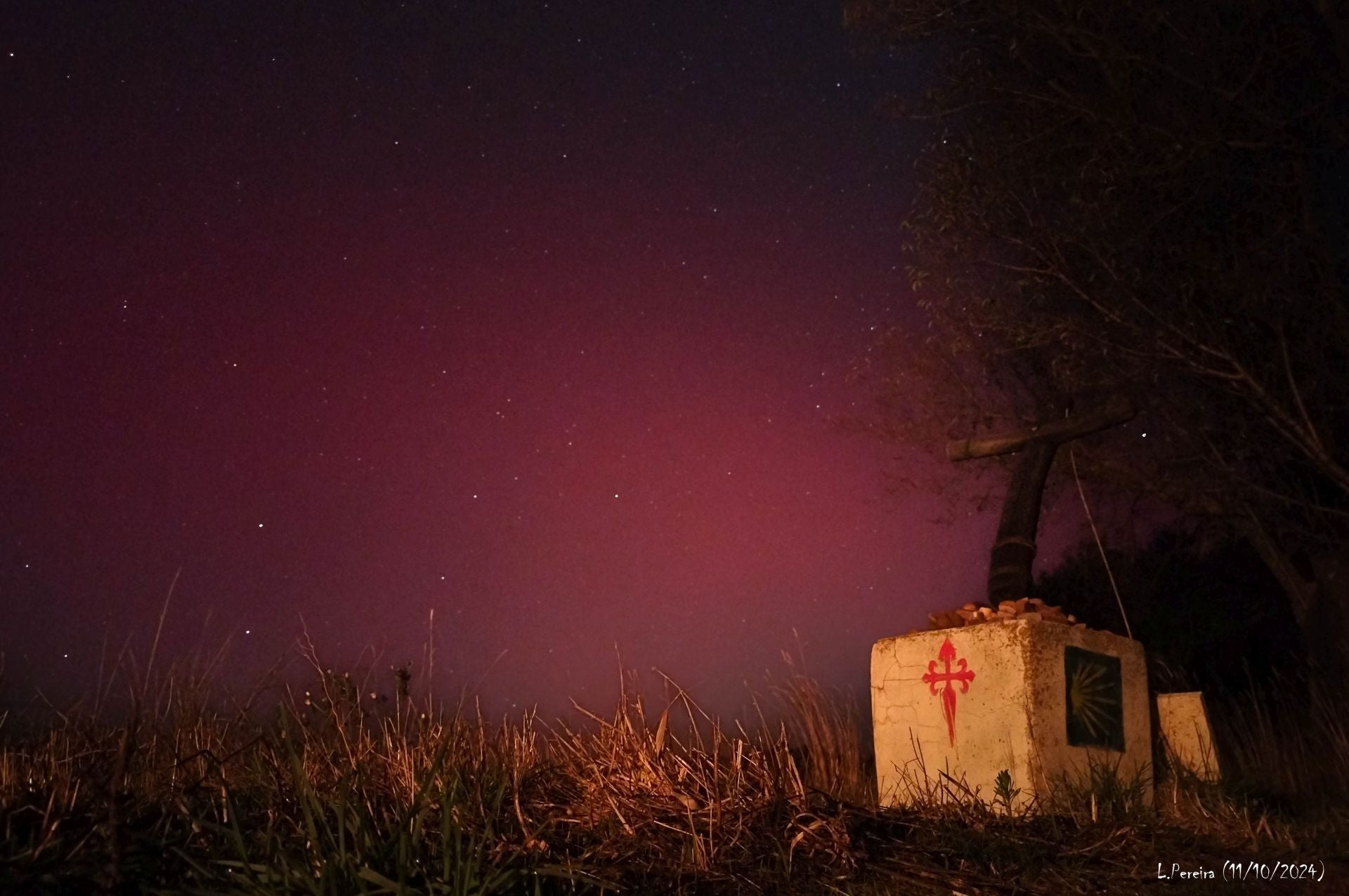 Frómista también fue testigo de la aurora boreal