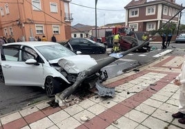 Imagen del estado de los coches afectados.