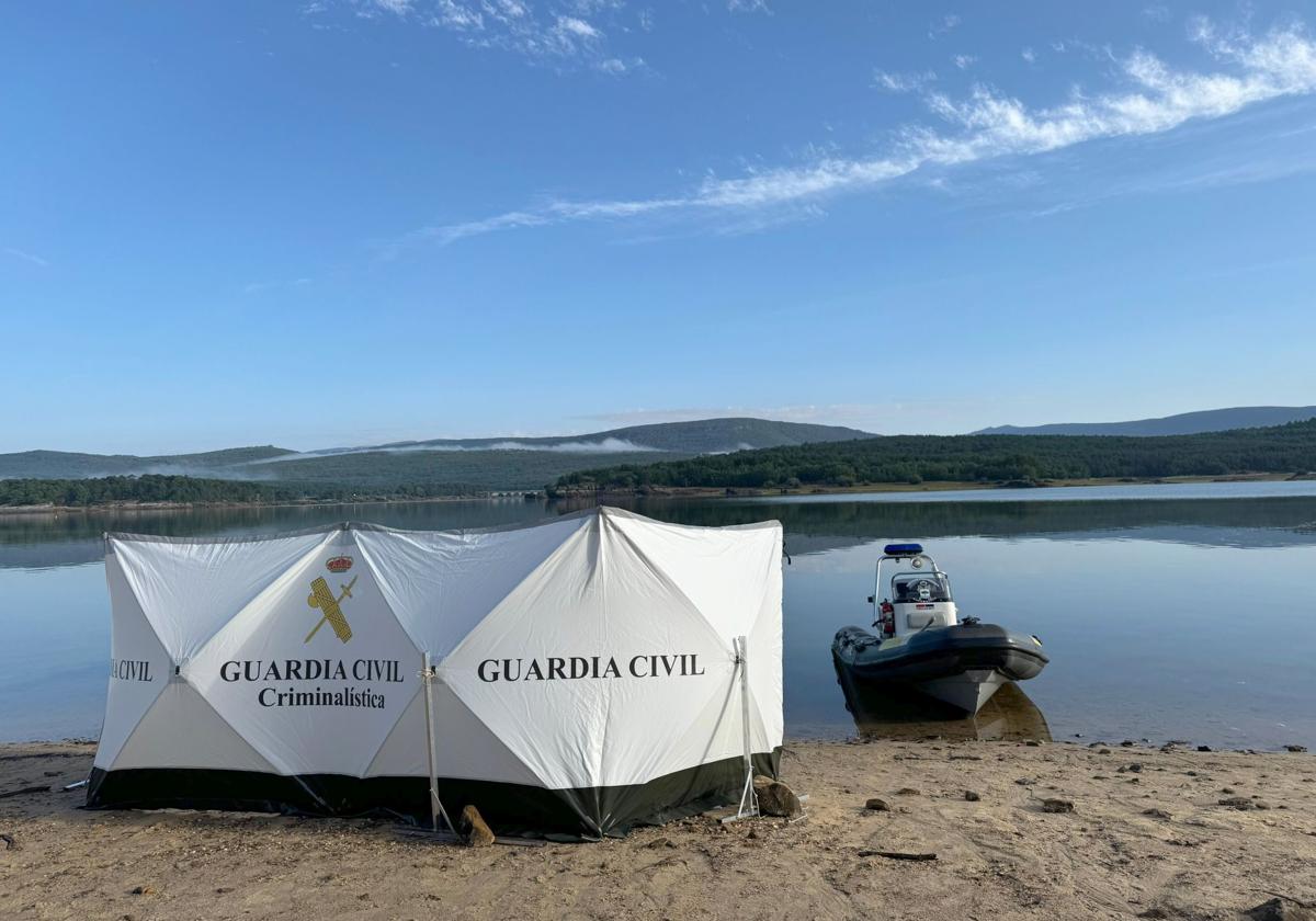 Despliegue de la Guardia Civil el pasado 1 de septiembre en el embalse de Cuerda del Pozo, en Soria, tras la aparición de un cadáver.