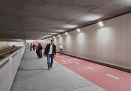 Infografía de túnel para coches y peatones previsto en el Arco de Ladrillo.