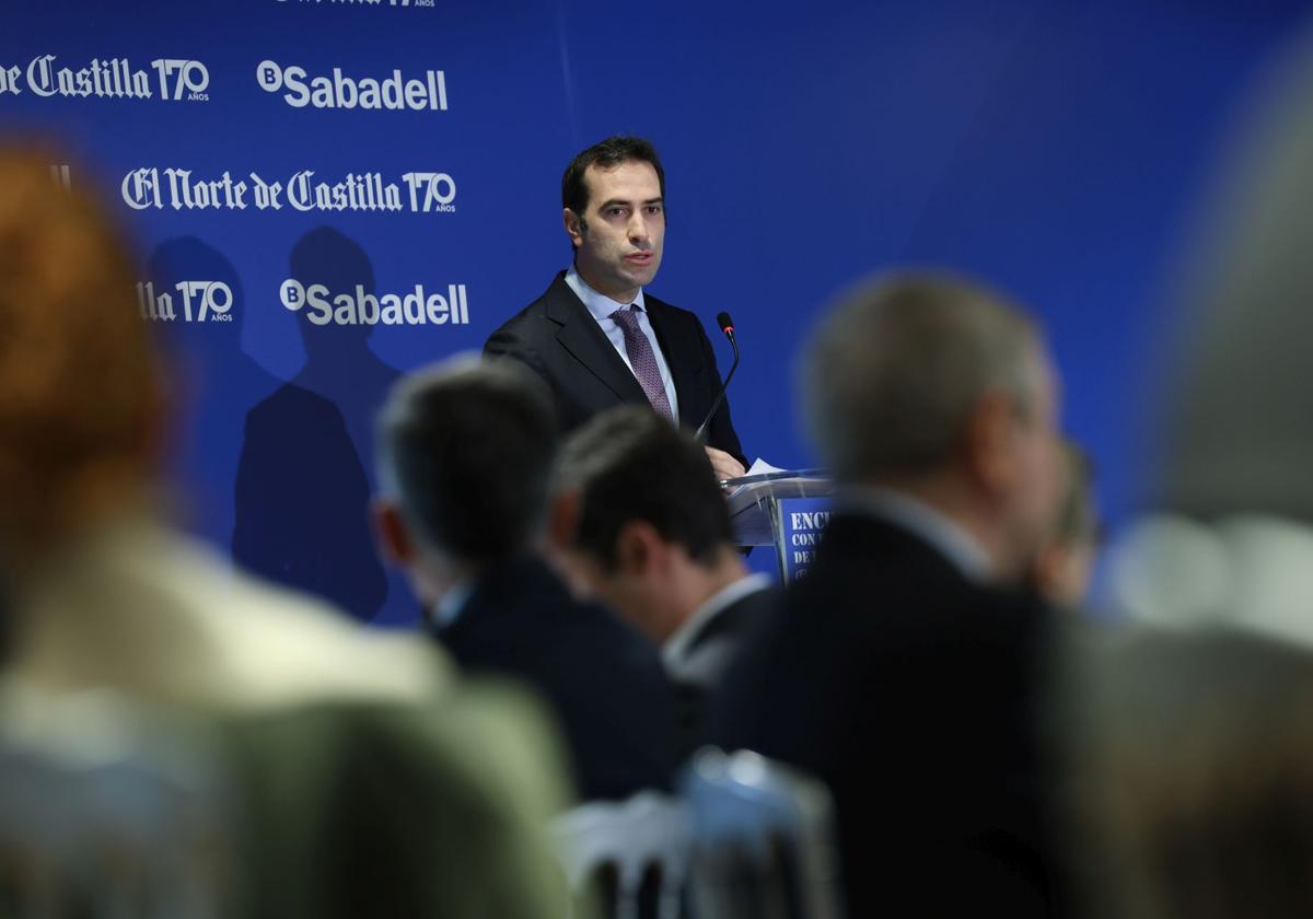 El ministro de Economía, Carlos Cuerpo, en el encuentro empresarial de El Norte de Castilla