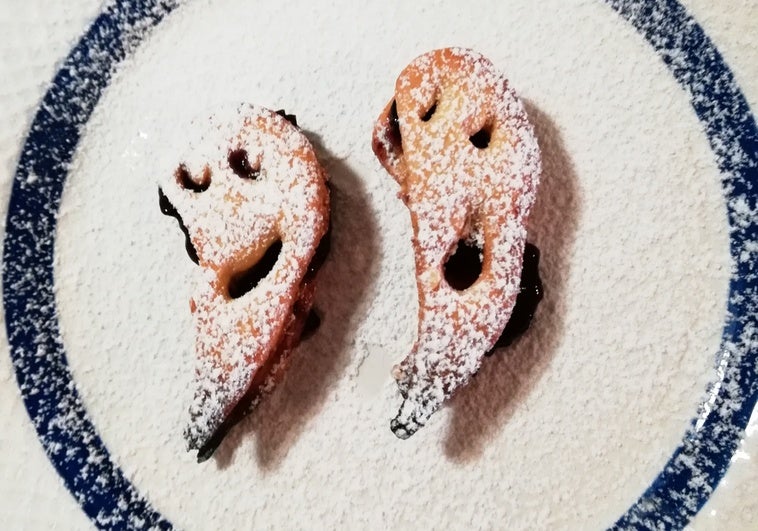 Galletas fantasmales de Halloween