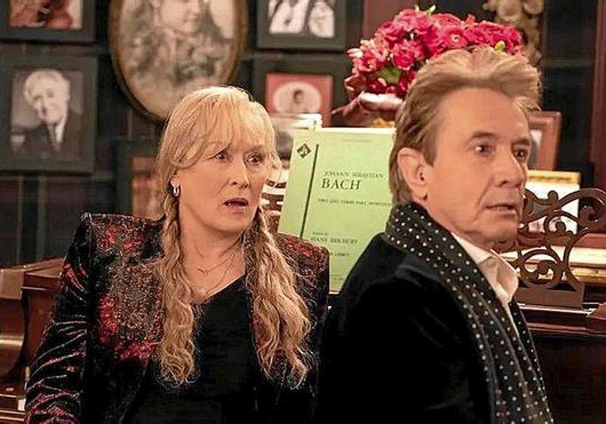 Meryl Streep y Martin Short, en la serie 'Solo asesinatos en el edificio'.