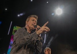 Manolo García, durante un concierto.