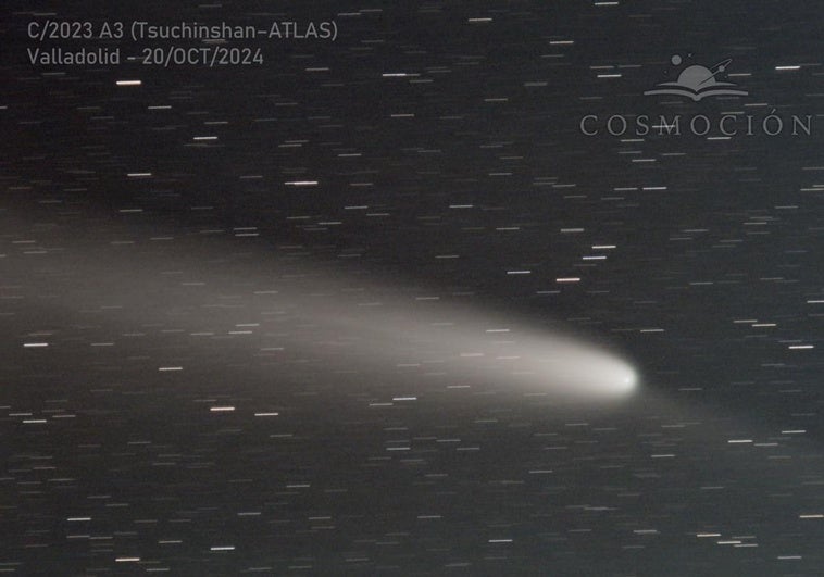 Imagen del cometa a su paso por Valladolid.