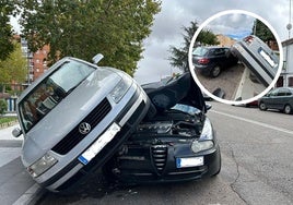 Los dos coches del accidente en Juan de Austria.