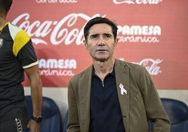 Marcelino, entrenador del Villarreal, durante el partido frente al Getafe.