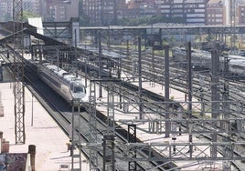 Inmediaciones de la estación de trenes de Valladolid, en una imagen de archivo.