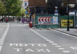 Obras en la plaza de Poniente.