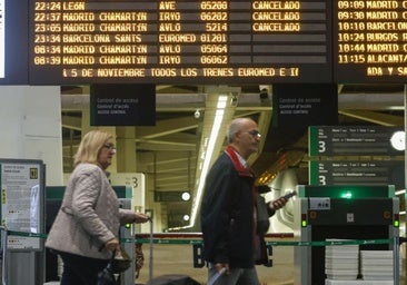 La DANA condiciona la circulación de doce trenes entre Valladolid y Valencia