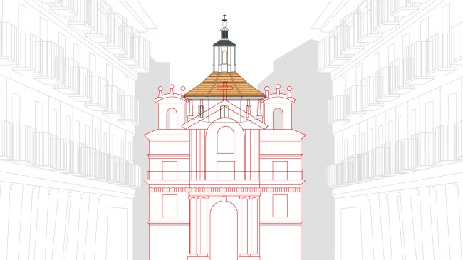 Imagen antes - Asi será la reconstrucción de la Iglesia de la Vera Cruz de Valladolid que empieza ya