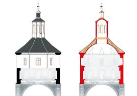 Asi será la reconstrucción de la Iglesia de la Vera Cruz de Valladolid que empieza ya