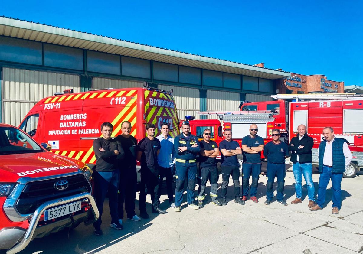 Siete bomberos de la Diputación de Palencia han partido este domingo por la mañana hacia Paiporta.