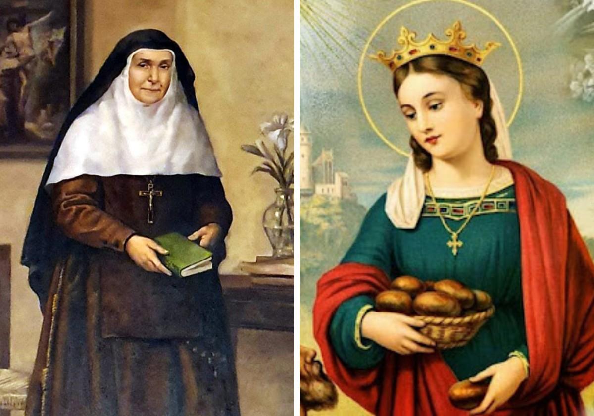 Santa Ángela de la Cruz y Santa Isabel.