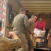 Cuatro camiones cargados de donaciones llegan a Valencia desde Puente Duero