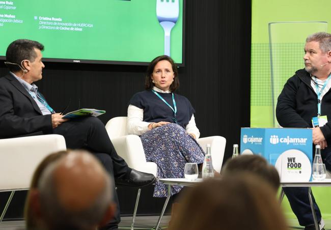 Miguel Ángel Domene Ruiz (moderador), Cristina Rueda y José Antonio Moreno.