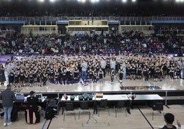 Presentación de la cantera del Real Valladolid Baloncesto en marzo de este año.