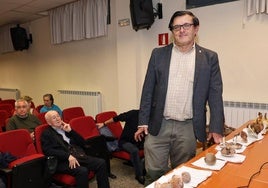 Juan Andrés Oria de Rueda, en la conferencia en el Centro Social La Puebla.