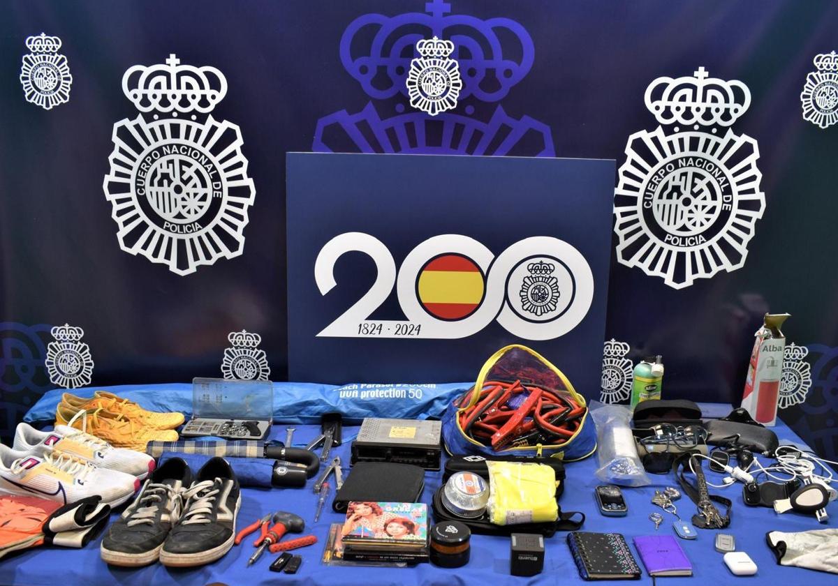 Material recuperado por la Policía Nacional.