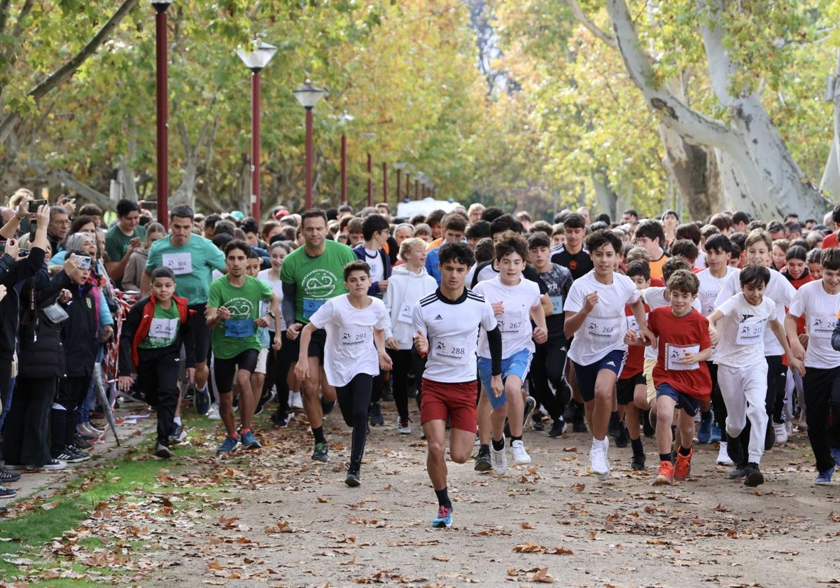 Salida de la carrera en Moreras