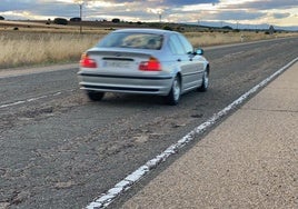 Un tramo de la carretera entre León y Benavente.