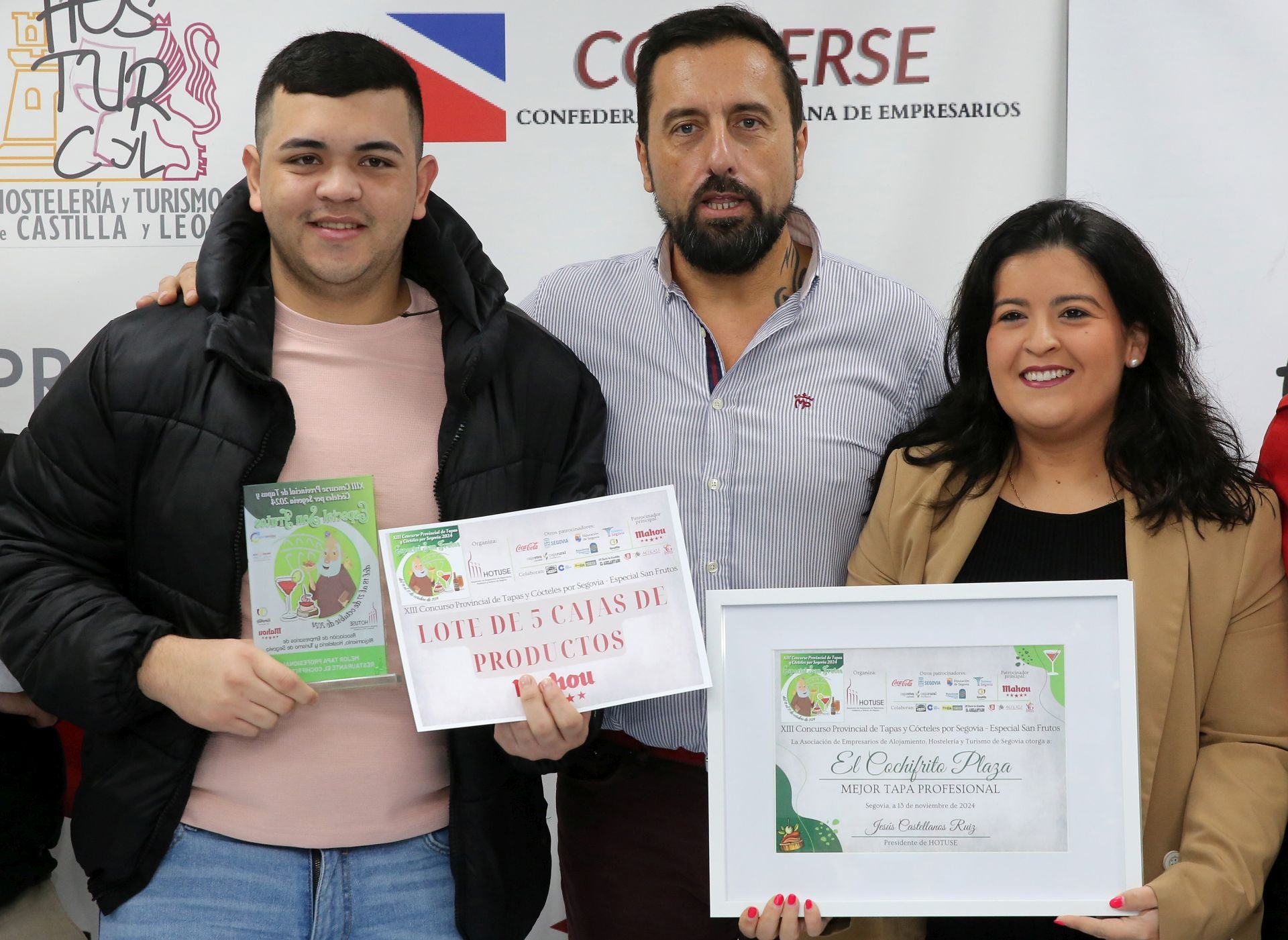 Los premiados en el concurso de tapas de San Frutos