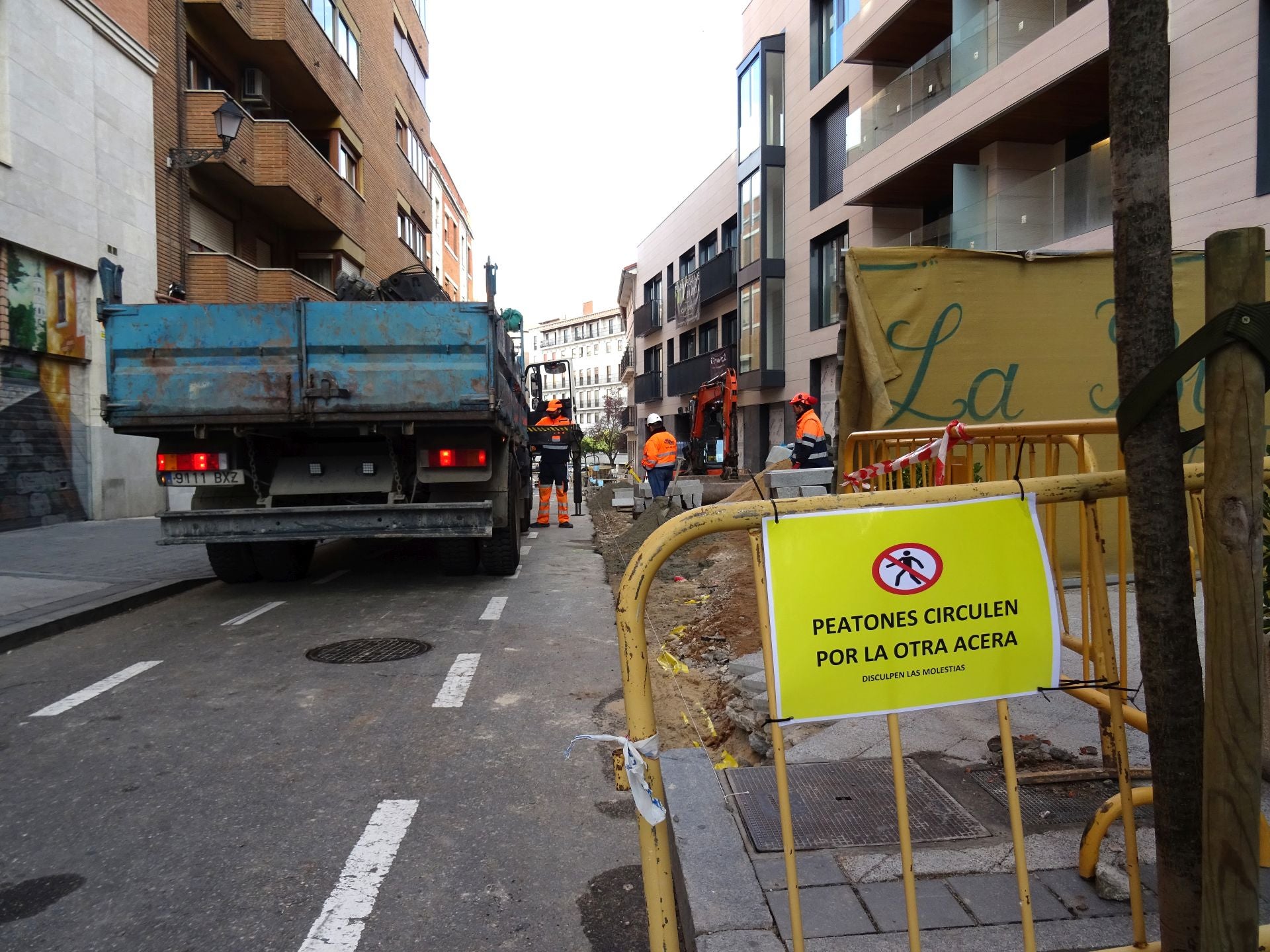 Las imágenes de las obras en la calle Duque de Lerma