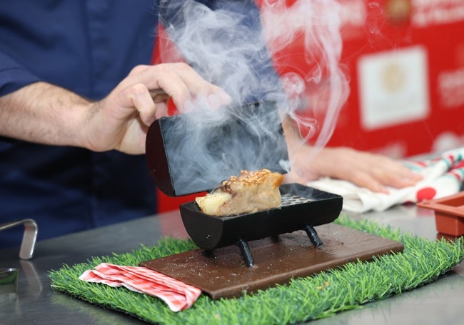 'Los lunes al sol', tapa ganadora del Concurso Nacional de Pinchos y Tapas, elaborada por Iñigo Tizón de Guipúzcoa.