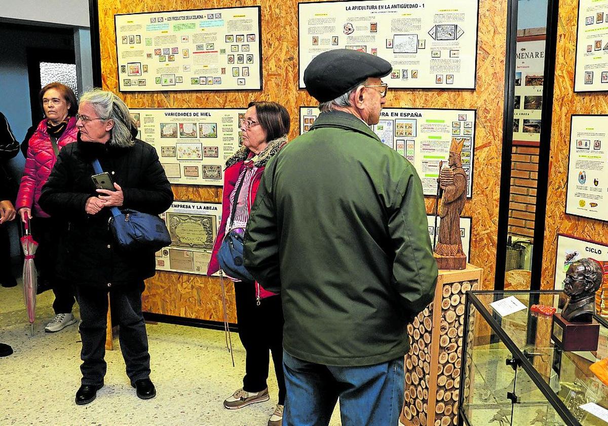 Paneles explicativos en el Museo de las Abejas de Castrejón.