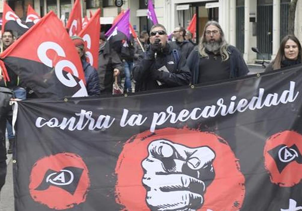 Manifestación de la CGT en Valladolid.