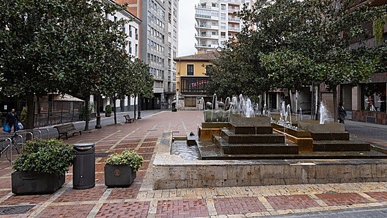 Fuente en la plaza de Martí y Monsó en Valladolid.