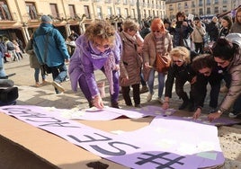 Manifestación del 25N en Palencia el año pasado.