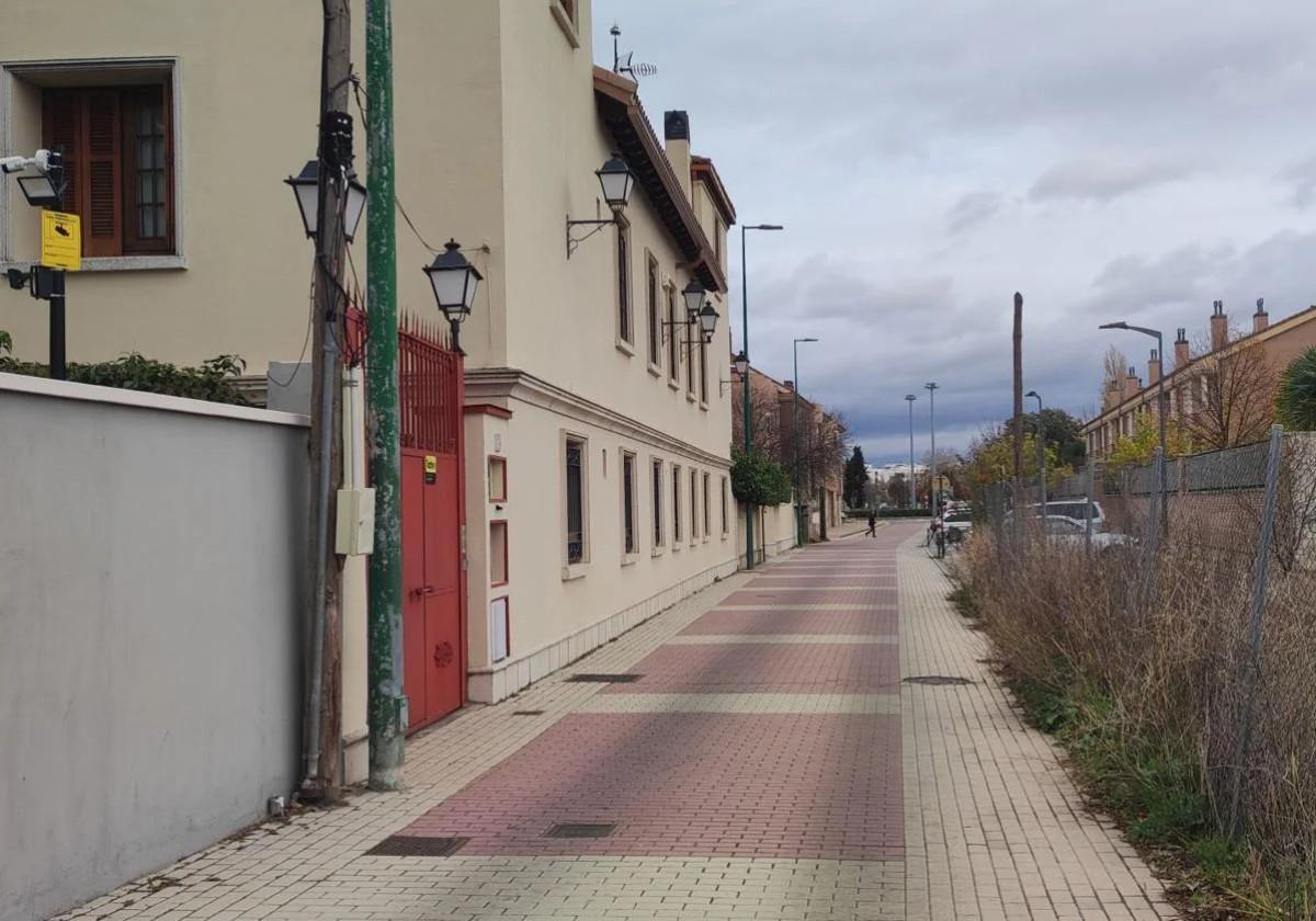 Calle Villagarcía de Campos, lugar del asalto.