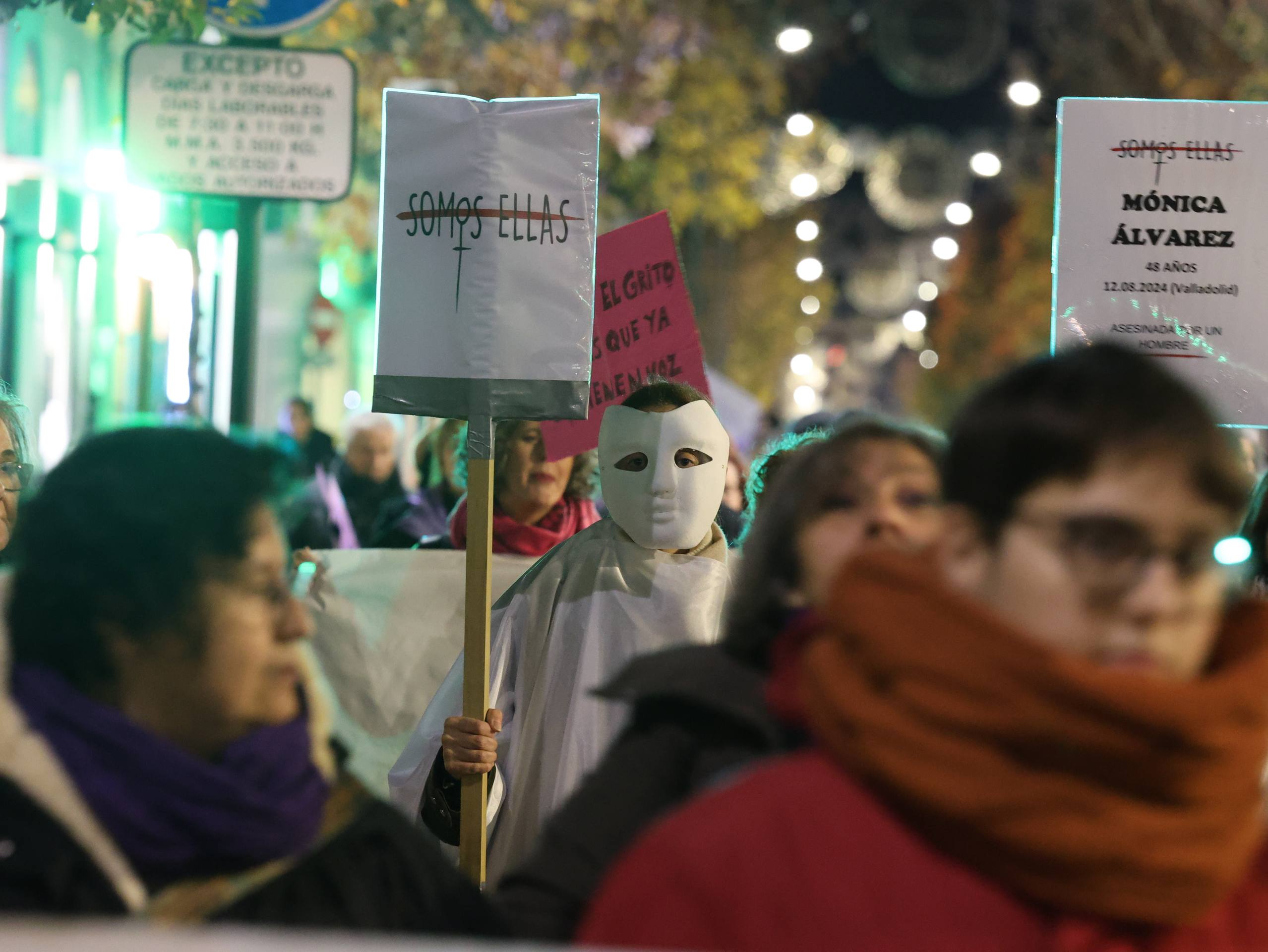 La manifestación por el 25-N en Valladolid, en imágenes